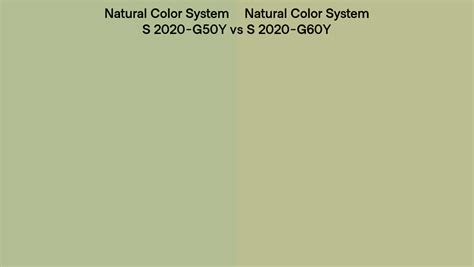 Natural Color System S 2020 G50y Vs S 2020 G60y Side By Side Comparison