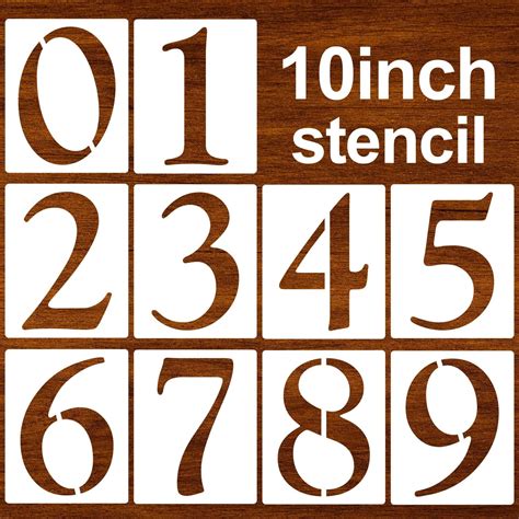 10”large Number Stencil Address Number Stencils Curbhouse