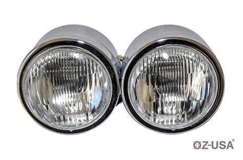 Buy Oz Usa Chrome Twin Headlight Motorcycle Double Dual Lamp Street