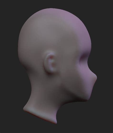 Anime Head Base Mesh D Model Cgtrader