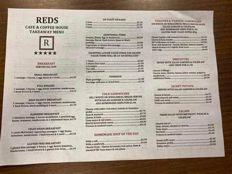 Menu At Cwtch Cafe Wigan