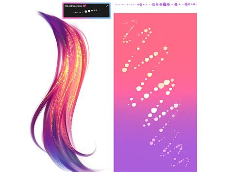 Hair Shine Procreate Brush GraphicsBunker