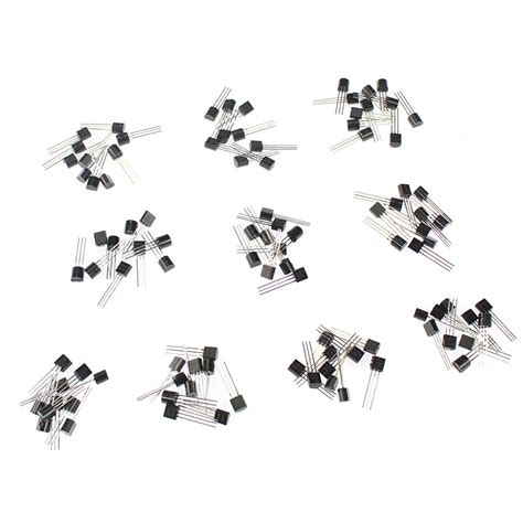 100pcs Set Assorted Kit Of TO 92 Transistors NPN And PNP 10 Values