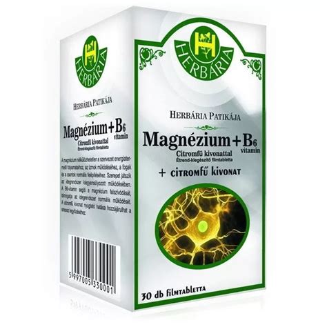 MAGNEZIUM B6 CITROMFU FILMTABL 30X HERB PATIKATT Patika egy kattintásra