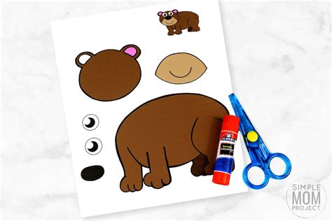 Free Printable Brown Bear Craft For Kids Simple Mom Project