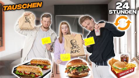 Karten Bestimmen 24H Wer ESSEN TAUSCHEN Muss Fast Food Edition YouTube