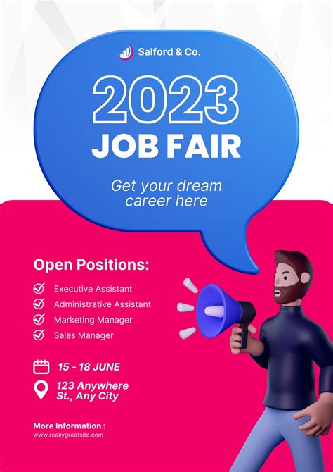 Page Free Printable Job Fair Poster Template Canva