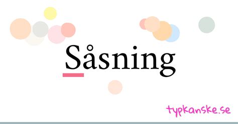 Synonym till Såsning