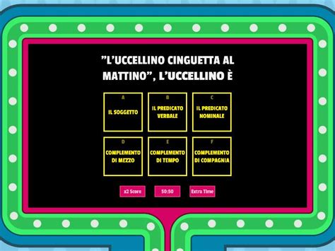 Seconda Squadra L Analisi Logica Gameshow Quiz