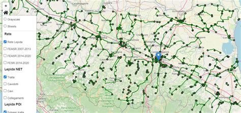 Rete Lepida Disponibile In WMS La Cartografia Dellintera Infrastruttura