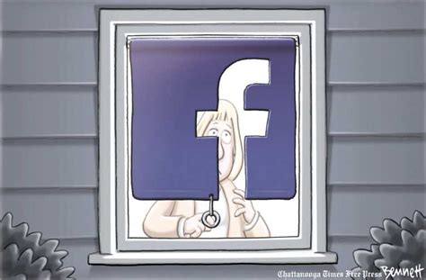 Political Cartoon On Facebook Suspicions Confirmed By Clay Bennett