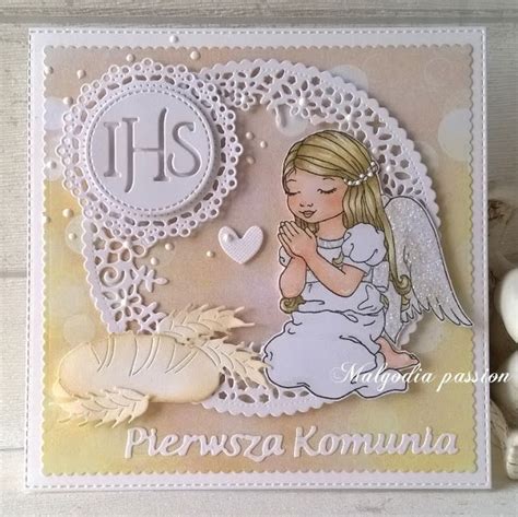 Komunijne Kartki Dla Dziewczynek First Communion Cards Birthday