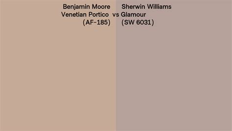 Benjamin Moore Venetian Portico AF 185 Vs Sherwin Williams Glamour