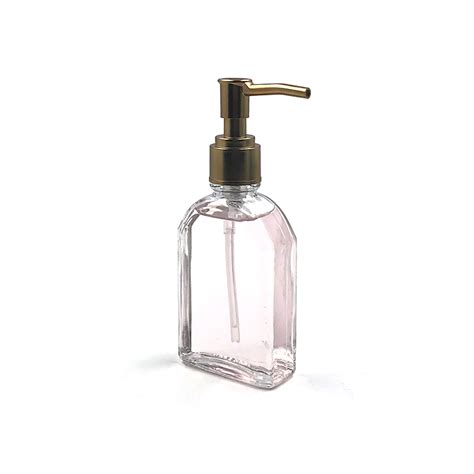 Cosmetic Packaging Ml Square Clear Glass Body Lotion Pump Bottle