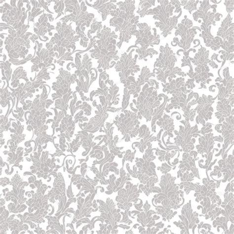 premium ai image silver wallpaper   floral pattern