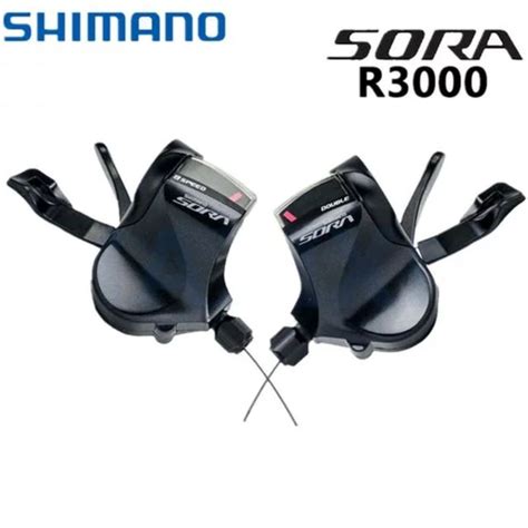 Jual SHIFTER SHIMANO SORA R3000 FLAT DOUBLE 2 X 9 SPEED SEPASANG KANAN