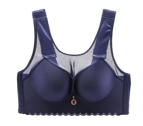 Full Coverage Women Bras With Mesh C D E Cups 34 38 42 52 Black Blue