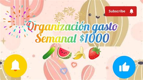 Organizaci N Gasto Semanal Con Les Deseo Un Maravilloso