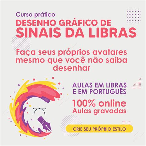 Curso Desenho Gráfico De Sinais Da Libras Gravado Atividades Em Libras