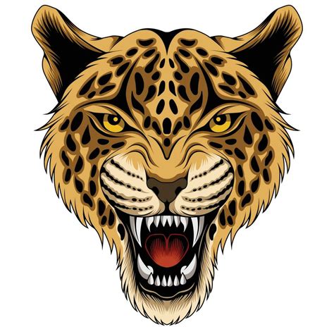 Leopard Head Vector Illustration 23368305 Vector Art At Vecteezy