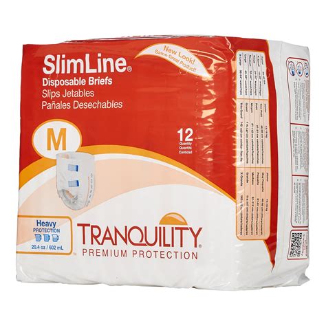 Tranquility Slimline Medium Size Absorbent Tabs Adult Incontinence