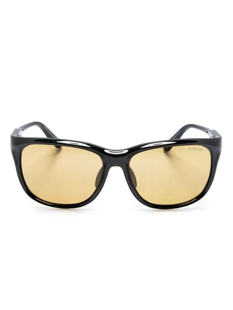 Moncler Eyewear Lentes De Sol Con Armazón Estilo Biker De Moncler Eyewear X Frgmt Negro