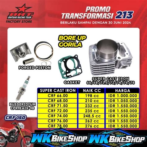 Jual BLOK PISTON FORGED BRT CRF MEGA PRO MONO VERZA 150 68 66 71 5