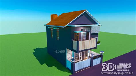 denah rumah  dua lantai  desain rumah  meter  kamar