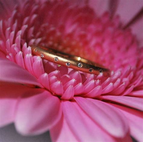 18 Carat Rose Gold and Diamond Eternity Stack Ring with Matt Finish