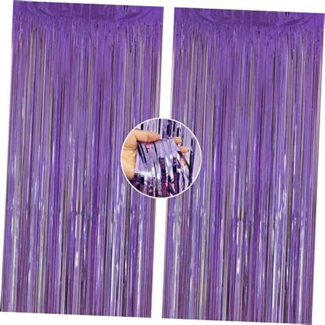 Pcs 3 Ft X 8 Ft Metallic Tinsel Foil Fringe Curtain Photo Booth 2 Light