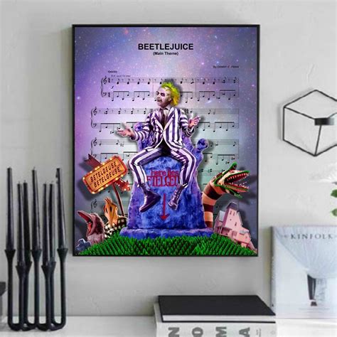 Beetlejuice Theme Song Sheet Music Wall Art, Canvas, Artwork, Art Print ...