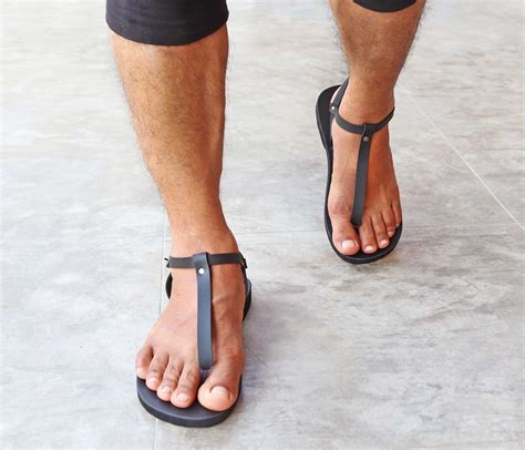 Sensation Men Barefoot Leather Sandals Greek Roman Men Etsy