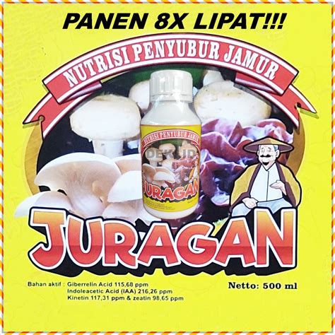 Jual Nutrisi Jamur Tiram Kuping 500 Ml Juragan Pupuk Organik Cair