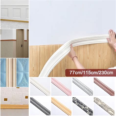 Self Adhesive Three Dimensional Wall Edging Strip Border Waterproof Pe