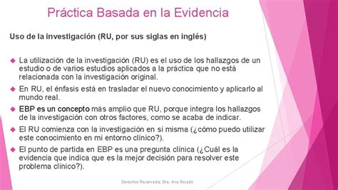 Prctica Basada En La Evidencia Presentado Por Dra