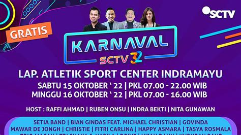 Saksikan Live Streaming SCTV Panggung Karnaval Di Indramayu Sabtu 15