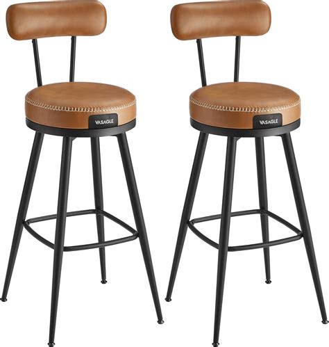 Vasagle Ekho Collection Swivel Bar Stools Set Of Counter Bar