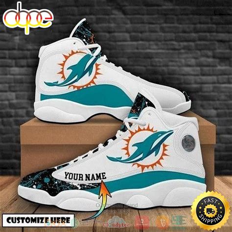 Personalized Miami Dolphins Nfl Football Team Logo Custom Air Jordan