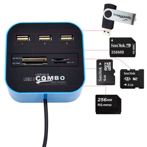 Chipal tudo em 1 combinação multi função mini hub usb 3 portas usb 2 0