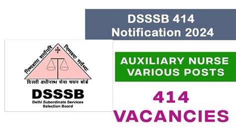 Dsssb 414 Notification 2024 414 Vacancies Eligibility Criteria Apply