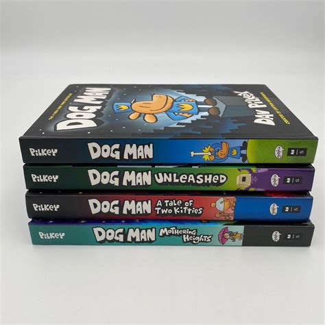 Lot Of 4 Dog Man Hardcover Books By Dav Pilkey Unleashed Mothering