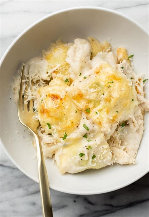 Chicken Alfredo Ravioli Bake • Salt And Lavender