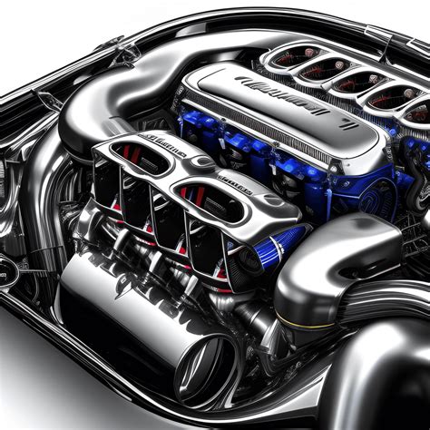 Twin Turbo V8 Engine Graphic · Creative Fabrica