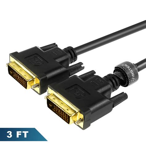 Insten NEW 3 ft DUAL MALE M/M DVI-D to DVI-D VIDEO Cable Cord Lead ...