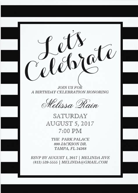 Let S Celebrate Birthday Invitation Zazzle Birthday Invitations Birthday Celebration Lets