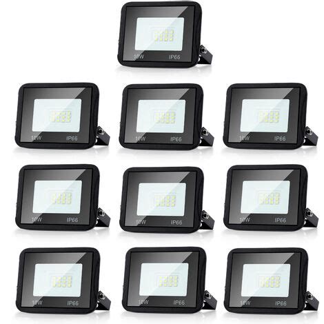 Hengda 10x Projecteur LED 10W Proline Blanc chaud Haute Luminosité