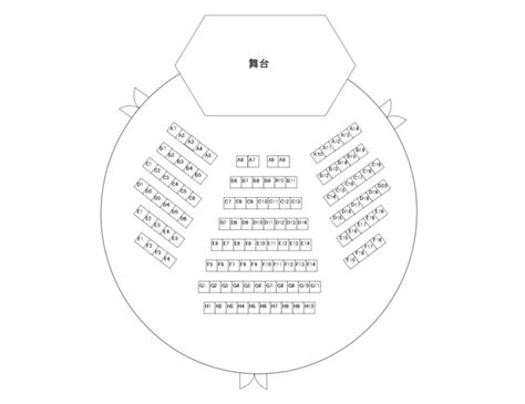 【座席表予想図】シダックスカルチャーホール 座席表予想図 アリーナ