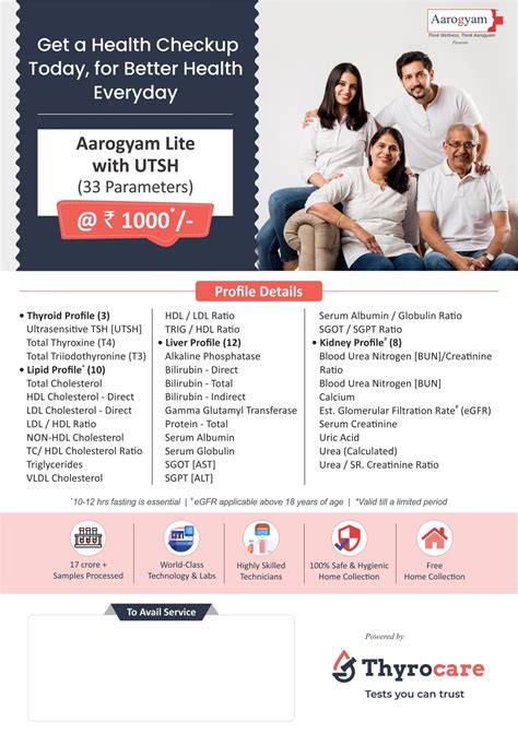 Aarogyam Lite With Utsh Thyrocare Aarogyam Centre Diagnostic Centre