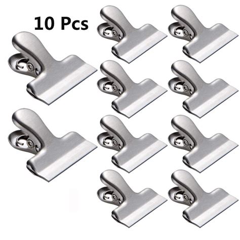 Gohope Upgraded 10 Pack Heavy Duty Stainless Steel Chip Bag Clips With