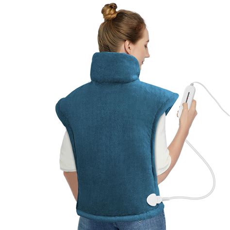 Heating Pad For Back Pain Relief Comfier Electric Large Heating Pad For Neck Blue For Sale